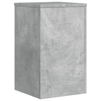 Plantenstandaards 2 st 30x30x50 cm bewerkt hout betongrijs 7