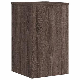 Plantenstandaards 2 st 30x30x50 cm bewerkt hout bruin eiken 7