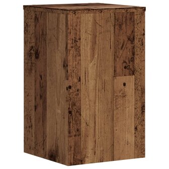 Plantenstandaards 2 st 30x30x50 cm bewerkt hout oud houtkleurig 4