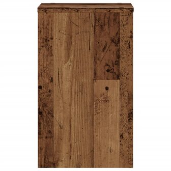 Plantenstandaards 2 st 30x30x50 cm bewerkt hout oud houtkleurig 5