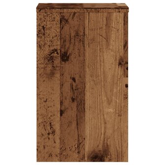 Plantenstandaards 2 st 30x30x50 cm bewerkt hout oud houtkleurig 6