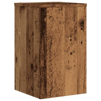 Plantenstandaards 2 st 30x30x50 cm bewerkt hout oud houtkleurig 7