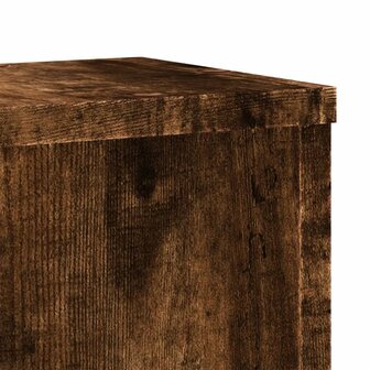 Plantenstandaards 2 st 17x17x60 cm bewerkt hout gerookt eiken 8
