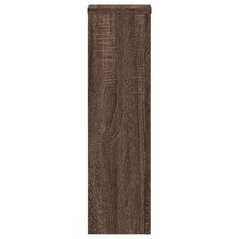 Plantenstandaards 2 st 17x17x60 cm bewerkt hout bruin eiken 5