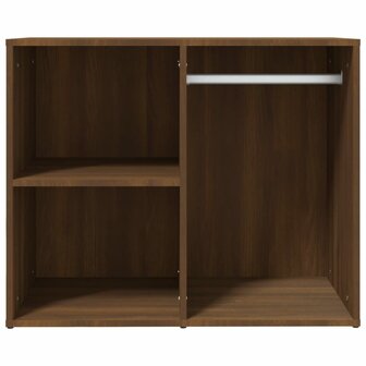 Kledingkast 80x40x65 cm bewerkt hout bruin eikenkleur 3