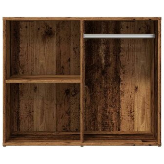 Kledingkast 80x40x65 cm bewerkt hout oud houtkleurig 4