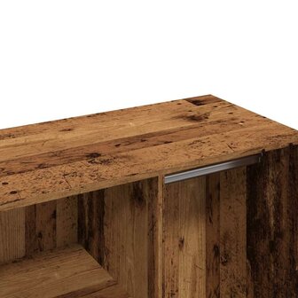Kledingkast 80x40x65 cm bewerkt hout oud houtkleurig 7
