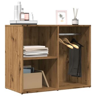 Kledingkast 80x40x65 cm bewerkt hout artisanaal eikenkleur 1
