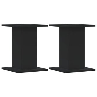 Speakerstandaards 2 st 30x30x40 cm bewerkt hout zwart 2
