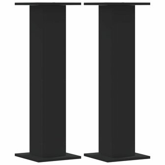 Speakerstandaards 2 st 30x30x95 cm bewerkt hout zwart 2