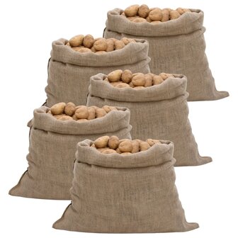 Jutezakken 5 stuks 220 g/m&sup2; 100x110 cm 100% jute 1