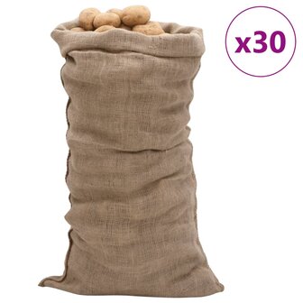 Jutezakken 30 stuks 220 g/m&sup2; 65x135 cm 100% jute 1