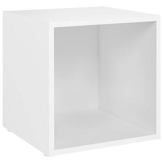 Tv-meubel 37x35x37 cm bewerkt hout wit 2