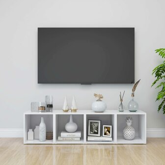Tv-meubel 37x35x37 cm bewerkt hout wit 9