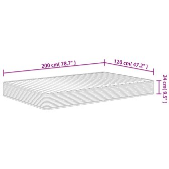 Schuimmatras middelzacht 120x200 cm 9