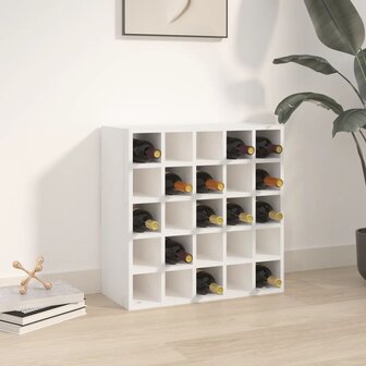 Wijnkast 56x25x56 cm massief grenenhout wit 1
