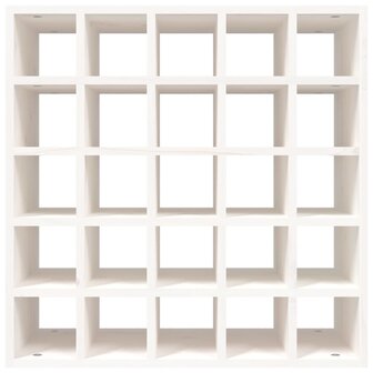 Wijnkast 56x25x56 cm massief grenenhout wit 5