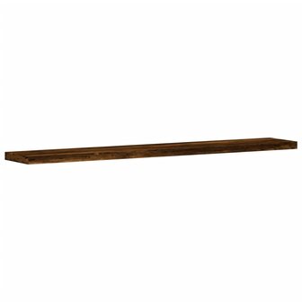 Wandschappen 4 st 60x10x1,5 cm bewerkt hout gerookt eikenkleur 4