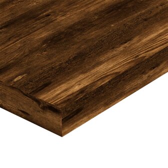 Wandschappen 4 st 60x10x1,5 cm bewerkt hout gerookt eikenkleur 7