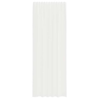 Gordijnen voile met roedezakken 2 st wit 4