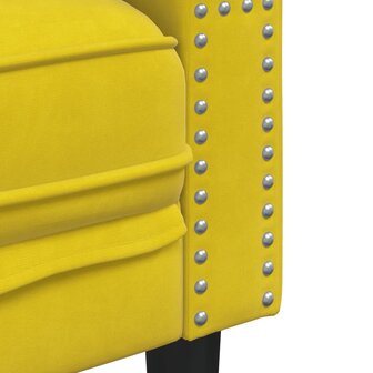 2-delige Loungeset Chesterfield met bolsters fluweel geel 6