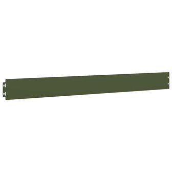Gazonranden 50 st 10x103 cm koudgewalst staal olijfgroen 4
