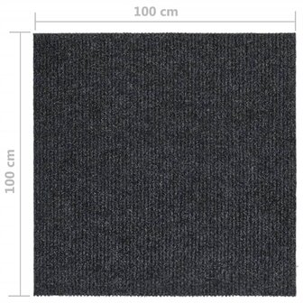 Droogloopmat 100x100 cm antracietkleurig 6