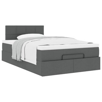 Bed met matras 120x190 cm stof donkergrijs 5