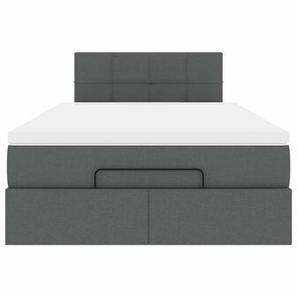 Bed met matras 120x190 cm stof donkergrijs 7