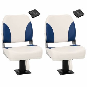 Bootstoelen 2 st met poot 360&deg; draaibaar 1