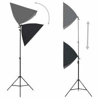 Fotostudioset met lampen, achtergrond en reflector 5