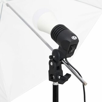 Fotostudioset met verlichtingsset, achtergrond en reflector 7