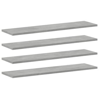 Wandschappen 4 st 80x20x1,5 cm bewerkt hout betongrijs 2