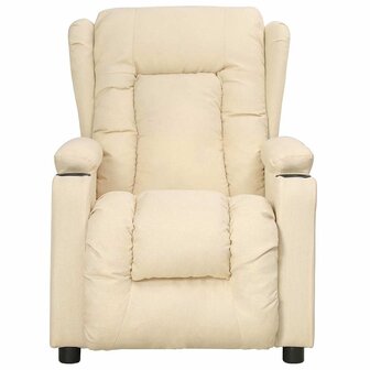 Sta-op-massagestoel stof cr&egrave;mekleurig 3