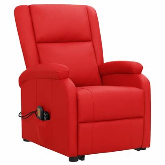 Sta-op-massagestoel kunstleer rood 2