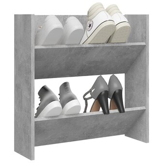 Wandschoenenkast 60x18x60 cm spaanplaat betongrijs 3