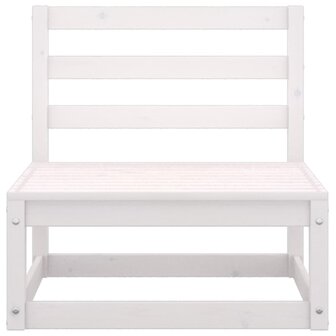 2-delige Loungeset massief grenenhout wit 3
