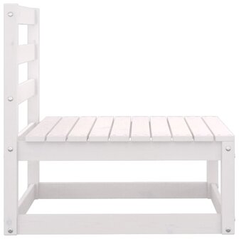 2-delige Loungeset massief grenenhout wit 4