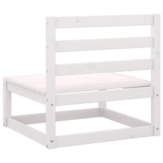 2-delige Loungeset massief grenenhout wit 5