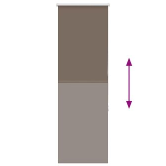 Rolgordijn verduisterend koffie 60x175 cm stofbreedte 55,7 cm 5