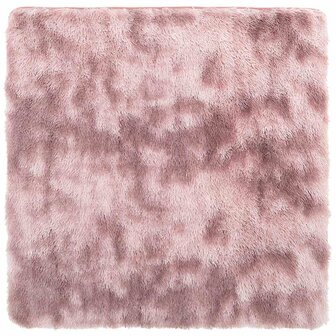 Hoogpolig vloerkleed NAVARRA 120x120 cm polyester stoffig roze 2