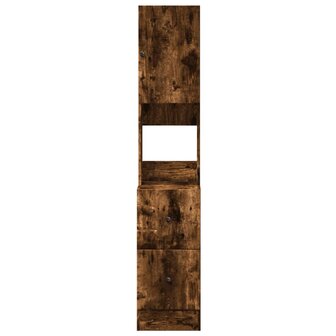 Keukenkast 35x50x180 cm bewerkt hout gerookt eikenkleurig 4