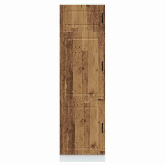 Keukenkast Kalmar bewerkt hout oud houtkleurig 3