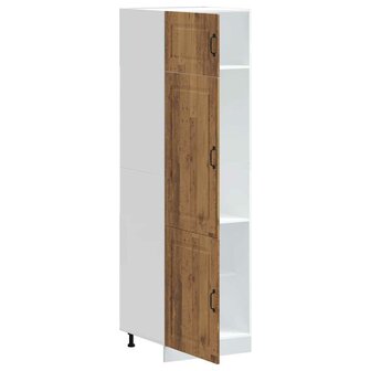 Keukenkast Kalmar bewerkt hout oud houtkleurig 4