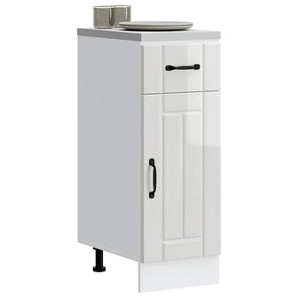 Keuken onderkast Lucca bewerkt hout hoogglans wit 3