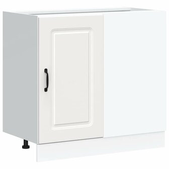 Keuken onderkast Kalmar bewerkt hout wit 2