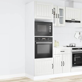 Ovenkasten 2 st Lucca bewerkt hout glanzend wit 3