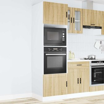 Ovenkasten 2 st Porto bewerkt hout sonoma eikenkleurig 3
