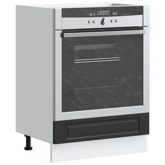 Ovenkast &quot;Porto&quot; bewerkt hout zwart 1