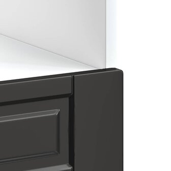 Ovenkast &quot;Porto&quot; bewerkt hout zwart 8